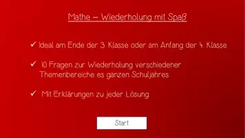 Vorschau - Spiele - Schuljahresende / Schuljahresanfang Wiederholung Mathe Klasse 3 und 4 - Das interaktive Quiz - Seite 2