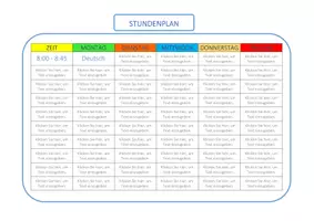 Vorschau - Anderer Materialtyp - 3 Varianten Stundenplan Word editierbar - Deckblatt