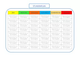 Vorschau - Anderer Materialtyp - 3 Varianten Stundenplan Word editierbar - Seite 1