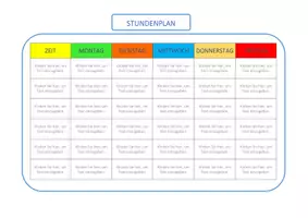 Vorschau - Anderer Materialtyp - 3 Varianten Stundenplan Word editierbar - Seite 2