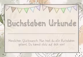 Vorschau - Fördermaterial/Inklusion - Buchstaben Diplom - ABC Urkunde - Seite 1