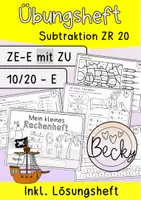 Vorschau - Arbeitsblätter - Übungsheft Subtraktion ZR 20 (mit Zehnerunterschreitung, ZE-E) - Deckblatt