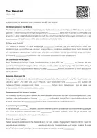 Vorschau - Arbeitsblätter - The Weeknd (Lückentext und Übungen) - Deckblatt