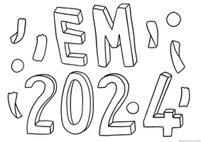 Vorschau - Mal- und Bastelvorlagen - EM 2024, Ausmalbild EM 2024, Europameisterschaft 2024 - Seite 2