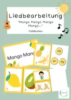 Vorschau - Präsentationen/Tafelbilder - Tafelkarten - "Mango Mango Mango..." Liedbearbeitung - Deckblatt