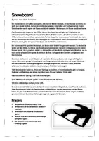 Vorschau - Arbeitsblätter - Leseverstehen mit Anstreichen - Nr. 5: Snowboard - Deckblatt