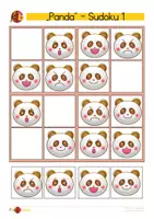Vorschau - Arbeitsblätter - Bilder-Sudoku Panda Tiere - Deckblatt