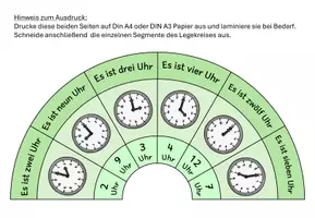 Vorschau - Stationenlernen - Freiarbeitsmaterial zum Thema Uhr - Volle Stunden bis 12 und 24 - Seite 2