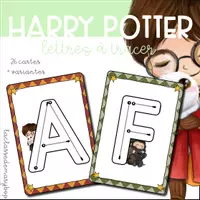 Aperçu - Fiches - Sorcier - Lettres à tracer - Page de couverture
