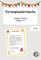 Vorschau - Arbeitsblätter - Ferienplaudertasche - Sommerferien - Deckblatt