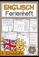 Vorschau - Arbeitsblätter - ENGLISCH - FERIENHEFT / WIEDERHOLUNGSHEFT - 8. Schulstufe (Lösungen inkludiert) - Deckblatt