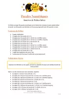 Aperçu - Apprentissages en autonomie - Puzzles numériques - Insectes - Bandes blanches - Page 1