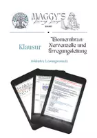 Vorschau - Bildkarten - Klausur Biomembran, Nervenzelle, Erregungsleitung+Lösungsansatz und Bildern - Deckblatt