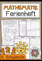 Vorschau - Arbeitsblätter - MATHEMATIK - FERIENHEFT / WIEDERHOLUNGSHEFT - 6. Schulstufe (Lösungen inkludiert) - Deckblatt