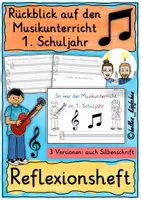 Vorschau - Stundenentwürfe - Musikunterricht Reflexion Schuljahresende Klasse 1-4 MATERIALPAKET - Seite 1