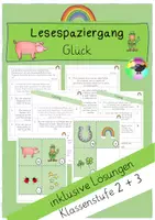 Vorschau - Arbeitsblätter - Lesespaziergang Glück - Deckblatt