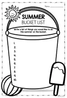 Vorschau - Arbeitsblätter - Summer Bucket List - Mal- und Schreibvorlage - Seite 3
