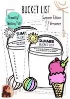 Vorschau - Arbeitsblätter - Summer Bucket List - Mal- und Schreibvorlage - Deckblatt