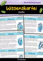 Vorschau - Arbeitsblätter - Delfin MEGABUNDLE - Wissenskartei, Lückentext, Steckbrief, Suchsel - Seite 1