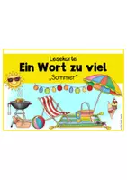 Vorschau - Arbeitsblätter - Sommer - Leseübung - Ein Wort zu viel - Seite 1