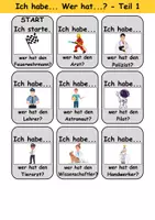 Vorschau - Arbeitsblätter - Ich habe, wer hat? (Berufe) 1. Klasse Deutsch, DaZ/DaF - Wortschatz Förderung, Hörverstehen, Leseverstehen - Gruppenspiel - Seite 2