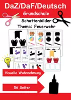 Vorschau - Arbeitsblätter - Schattenbilder Schulsachen - DaZ/DaF, Deutsch (Klasse 1 und 2) - Deckblatt