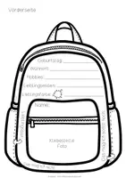 Vorschau - Mal- und Bastelvorlagen - Girlande | Schultaschen-Steckbrief | Klassenzimmer-Deko - Seite 2