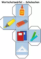 Vorschau - Arbeitsblätter - Materialpaket Schneiden Schulsachen - Feinmotorik - Wortschatz - Seite 3