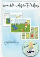 Vorschau - Arbeitsblätter - Wimmelbild - Auf dem Fußballplatz / EM - Deckblatt