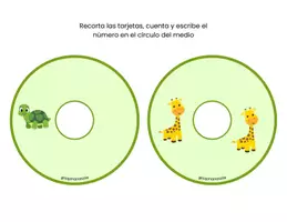 Vista previa - Tarjetas / Manipulativos - Cuenta en la Jungla 1 - 20 - página 1