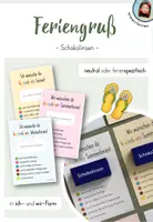 Vorschau - Mal- und Bastelvorlagen - Feriengruß - Herbst bis Sommer - Schokolinsen - Deckblatt