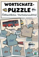 Vorschau - Spiele - Wortschatzpuzzle "Öffentliche Verkehrsmittel" DaZ / DaF / Deutsch - Seite 1