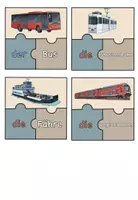 Vorschau - Spiele - Wortschatzpuzzle "Öffentliche Verkehrsmittel" DaZ / DaF / Deutsch - Seite 2