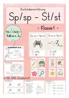 Vorschau - Stundenentwürfe - Sp/ St - Buchstabeneinführung (Wortkarten & Heft) - Deckblatt
