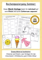 Vorschau - Arbeitsblätter - Rechenspaziergang Sommer: Word-Vorlage individuell anpassen - Deckblatt