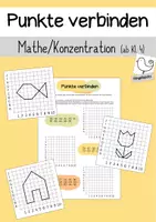 Vorschau - Arbeitsblätter - Gitternetzrätsel Punkte verbinden Mathe Koordinatensystem - Deckblatt
