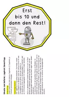 Vorschau - Aufgabenkarten - Legekreis Zehnerstopp Addition (Zehnerüberschreitung ZR 20) - Seite 1