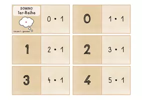 Vorschau - Stationenlernen - Domino 1er-Reihe (kleines 1x1/kleines Einmaleins) - Seite 1