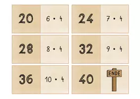Vorschau - Spiele - Domino 4er-Reihe (kleines 1x1/kleines Einmaleins) - Seite 3