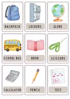 anteprima - Flashcard - FLASH CARDS - SCHOOL | FLASH CARDS - SCUOLA - Pagina 1