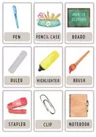 anteprima - Flashcard - FLASH CARDS - SCHOOL | FLASH CARDS - SCUOLA - Pagina 2
