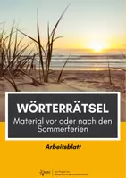 Vorschau - Arbeitsblätter - Sommerferien Wörterrätsel, LRS - geeignet - Deckblatt