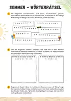 Vorschau - Arbeitsblätter - Sommerferien Wörterrätsel, LRS - geeignet - Seite 1