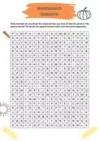 Vorschau - Arbeitsblätter - Wordsearch - "Seasons" - Suchsel - Unterstufe - Seite 1