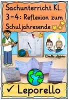 Vorschau - Stundenentwürfe - Sachunterricht Reflexion Schuljahresende Leporello Kl. 3-4 - Deckblatt