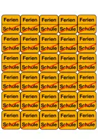 Vorschau - Mal- und Bastelvorlagen - Schild oder Sticker "Schule / Ferien" 4cmx4cm - Deckblatt