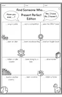 Vista previa - Hojas de trabajo - Present Perfect (Have you ever..?) - Find Someone Who.. Activity - página 2