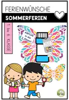 Vorschau - Mal- und Bastelvorlagen - Schülergeschenk: Sommerferien - Feriengruß - Seifenblasen - Giveaway Vorlage - Deckblatt