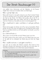 Vorschau - Arbeitsblätter - Leseübungen zum sinnentnehmenden Lesen: Der Streit-Staubsauger - Seite 1