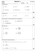 Vorschau - Test - Test: Potenzen und Wurzeln + Lösungen - Seite 2